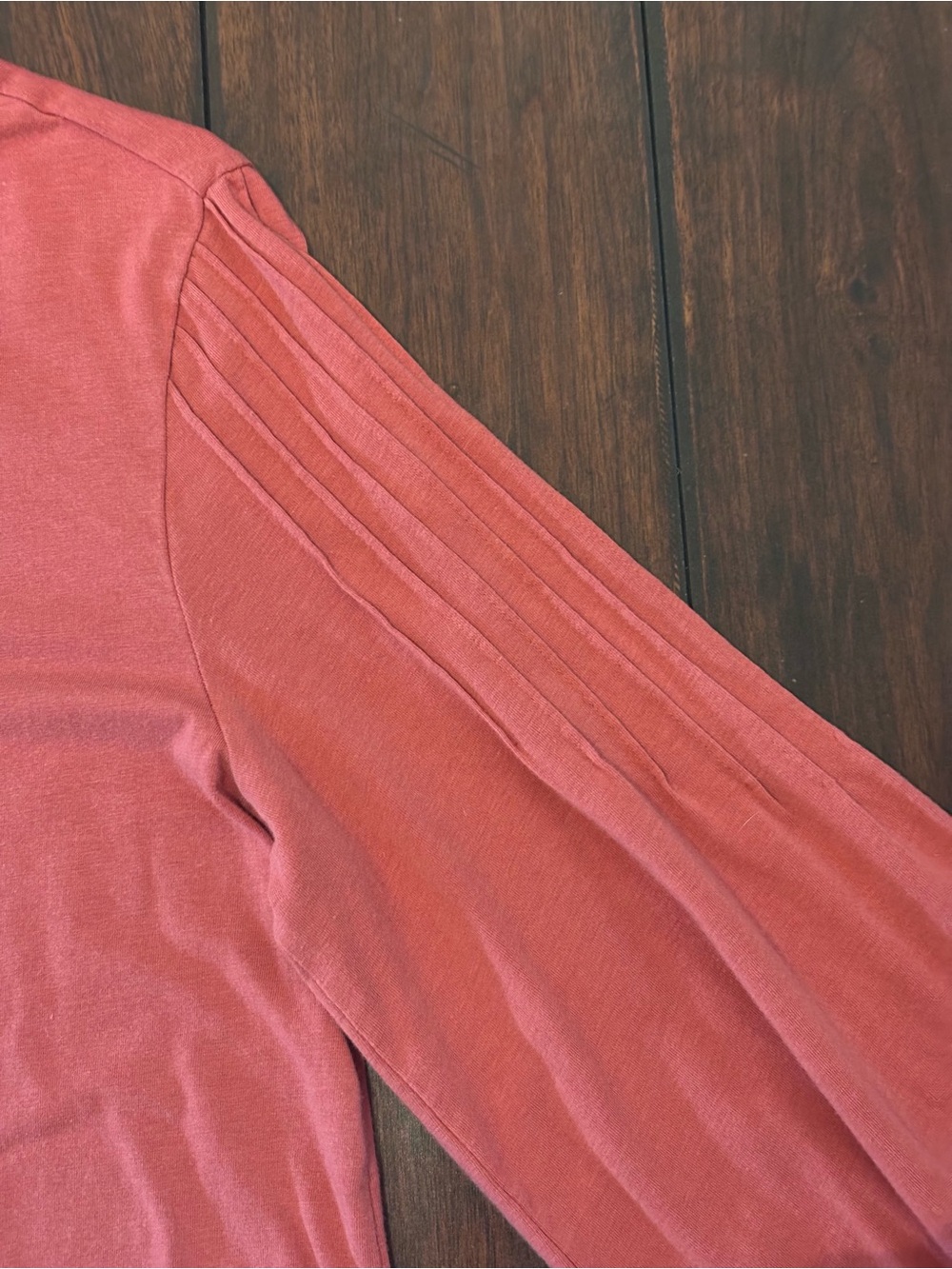 LC Lauren Conrad Dusty Rose Pleated Long-Sleeve Top - Women’s Size Large - Picture 12 of 13